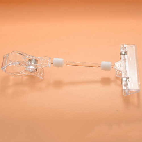 2X 6.5Inch Height Transparent Plastic Double Clips Adjustable  Sign Card Display Holder