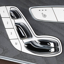 16PCS Black Auto Car Door Adjust Button Cover Sticker Trim for E C GLC Class W213 W205 X253