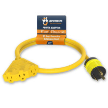 RV Power Adapter TT30P to 515R Splitter, 2FT Triple Outlet 30A to 15A Durable Outdoor Cable