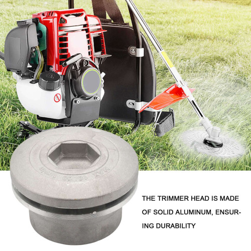 2X Universal Aluminum Grass Trimmer  with 8 Lines Brush Cutter  Thread Nylon Grass Cutting   Silver 1