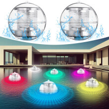 8 Pcs Waterproof Floating Solar Pool Lights Color Changing LED Glow Balls for Garden and Backyard