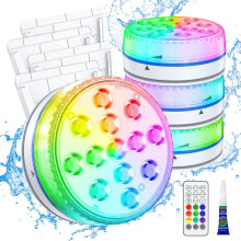 LED Pool Lights 4Pack IP68 Waterproof, 16 Colors 200ft Remote for Above Ground and Inground Pools