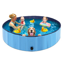 Pet Swimming Pool Foldable PVC Outdoor Dog and Cat Bath Tub 120x30cm Durable Summer Paddling Pool