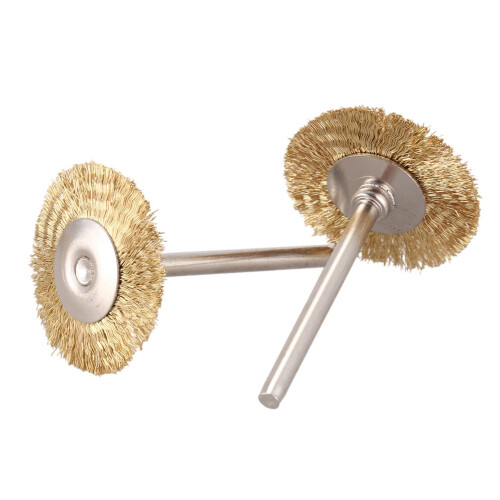 20 x Brass Wire Brush Round Brushes Disc Brush Pot Brush for  25MM 2