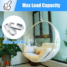 60Pcs Carabiner M6 Quick Link 6mm Chain Link, Galvanized Iron Chain Connector Heavy Duty Quick Link