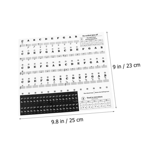 Piano Keyboard Stickers for Beginners with ColorCoded Labels and Removable Design for Fast Note Recognition 2