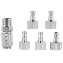 Airbrush Quick Disconnect Coupler Release Fitting Adapter with 10 Male Fitting, 1/8 INCH M-F