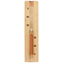 15 Minute Sand Timer with Clear Time Markers, Elegant Wooden Hourglass for Sauna Kitchen Bathroom