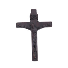 Colar de Madeira com Cruz de Jesus com Cruz de Jesus Colar com Pingente de Madeira de Crucifixo para Homens e Mulheres Suéter Preto,C