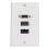 Wall Plate with HDMI USB VGA, 4K HDR MultiPort Embedded AV Socket for Home Theater 4