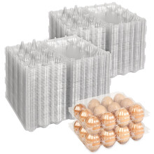 Plastic Egg Cartons 12 Count Bulk 1200 Capacity Clear Reusable Storage for Chicken Eggs and Crafts