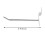 75 x Slatwall Single Hook Pin Shop Display Fitting Prong Hanger 100mm 8