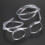 3X Glasses Shape Straw to Drink - Clear 4