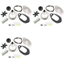 3X Wasserpumpenlaufrad-Reparatursatz 46-812966A12 für Mercury Mariner 4-Takt-Außenbordmotoren Autoteile Bootsmotorteile