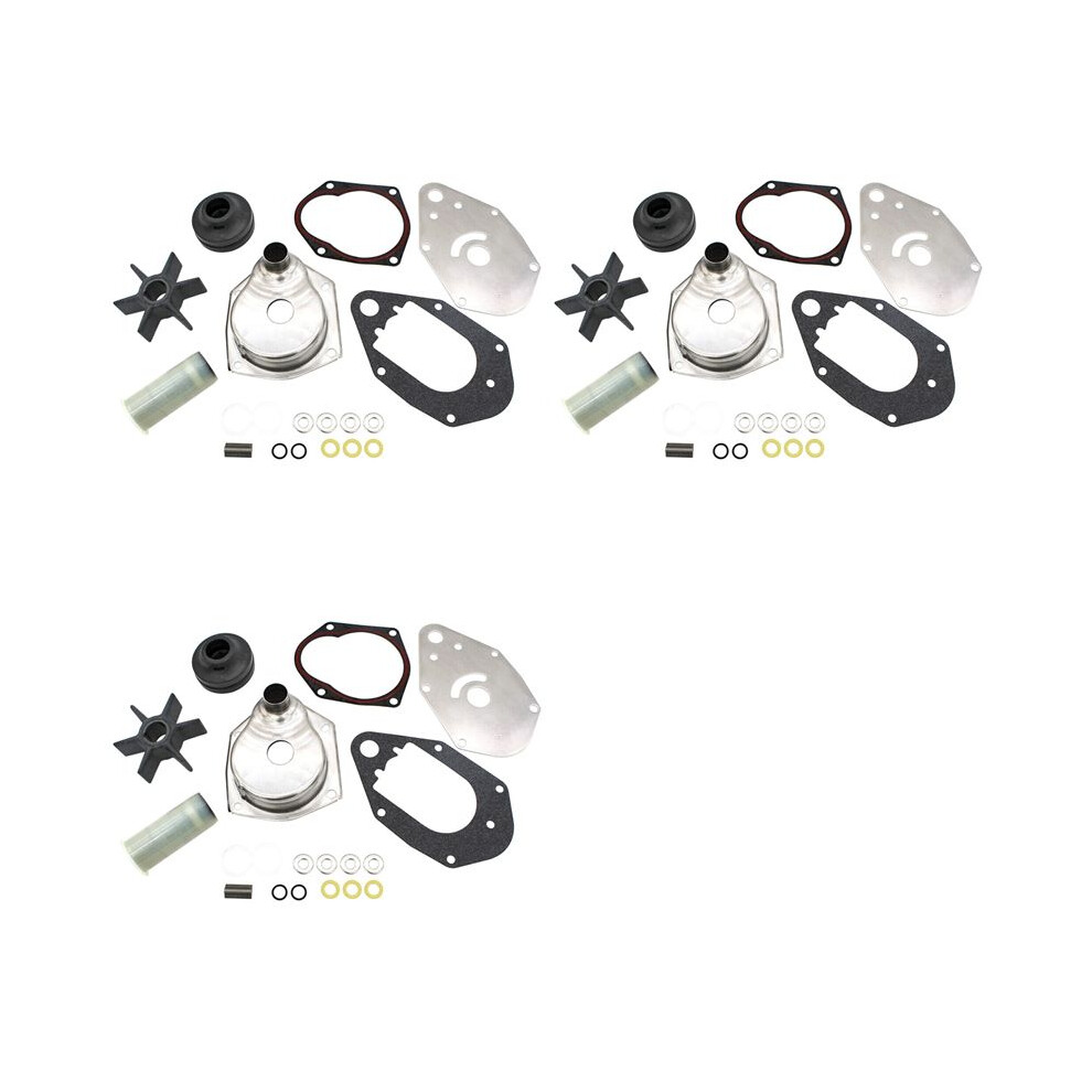 3X Water Pump Impeller Repair Kit 46Â812966A12 For Mercury Mariner 4 Stroke Outboards Auto Parts Boat Engine Parts 4712666671987