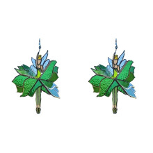2X Dancing Senhora Vitral Spinner Decoração para Pendurar Ao Ar Livre Decorações de Jardim Girador de Vento Decorativo Ouddoor Butterfly C