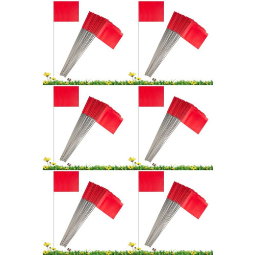 300Pack Marking Flags, Red Yard Flags 15x4x5Inch,  Flags, Lawn Flags Markers, Irrigation Flags, Landscape Flags 1
