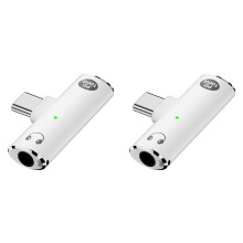 2X USB C to Audio Jack Adapter with 100W Fast Charging,2-in-1 USB C to 3.5mm Female Headphone for Type C, B