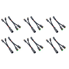 6X Przewody Typu Y Deutsch DT DTP 2-Pinowy Adapter Gniazda do LED Pod światła Robocze Złącza Modernizacyjne Wiązka Przewodów