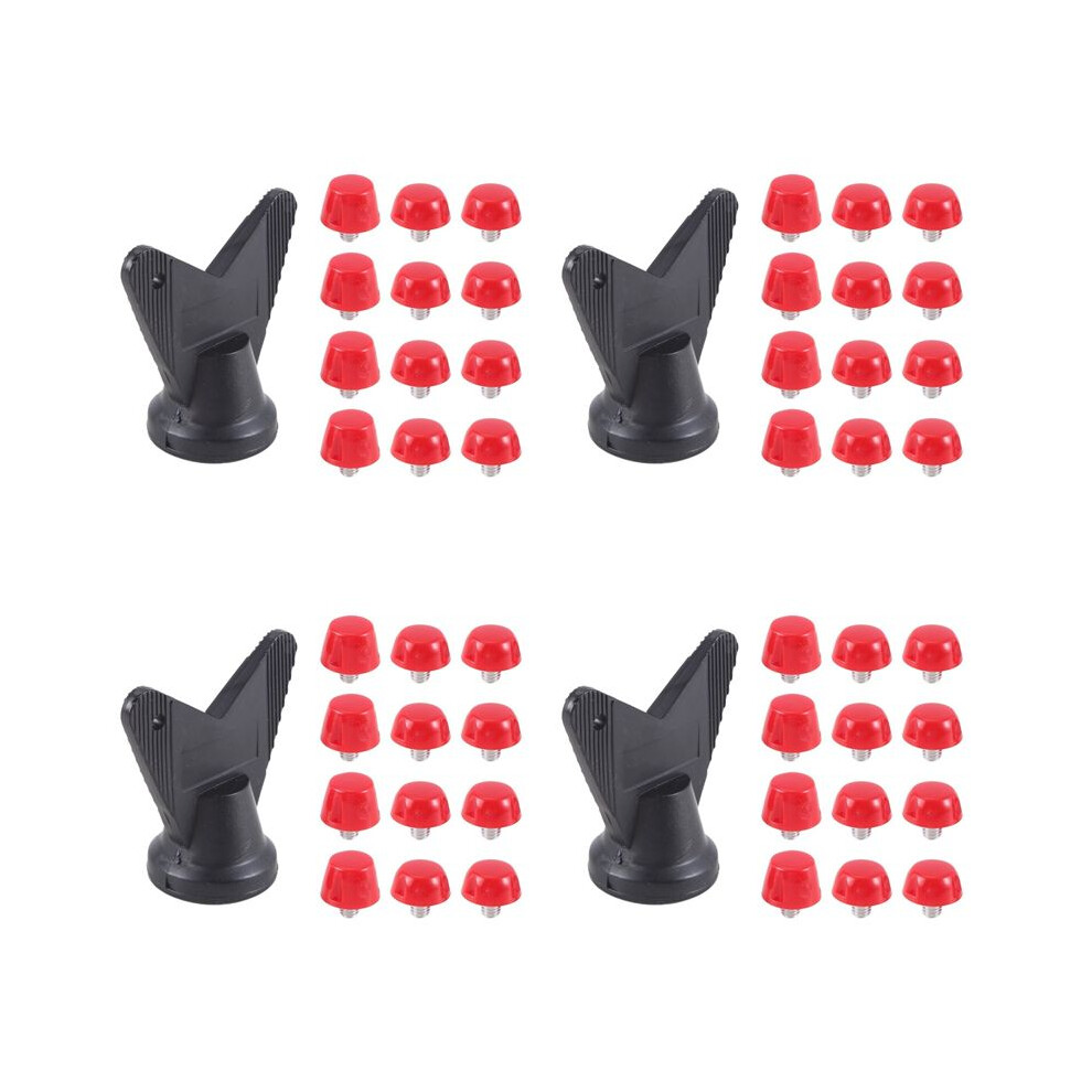 48Pcs Football Shoe Spikes Soccer Boot Cleats M5 Threading Screw 7Mm 10Mm Anti Slip Replacement Studs Red 4712913510632
