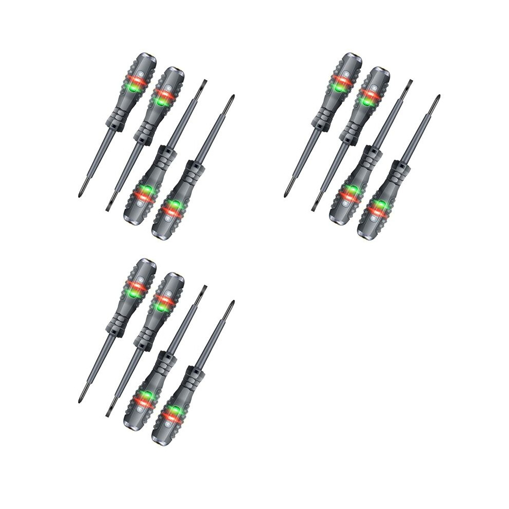 12X Voltage Tester With Screwdriver Non Contact Voltage Tester Pen With Range Ac 70V-250V,Live/Zero 4711602653674