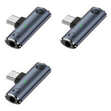 3X Adattatore da USB C A Jack Audio con Ricarica Rapida da 100 W, 2 In 1 da USB C A 3,5 mm per Cuffie Femmina per Interfaccia di Tipo C, Serie A