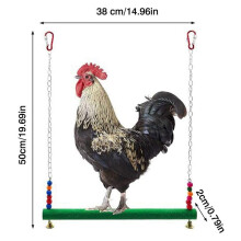 2X Chicken Swing Chicken Toy Chicken Toys for Hens Bird Macaw Hens Swing Ladder for Hens Bird Trainning
