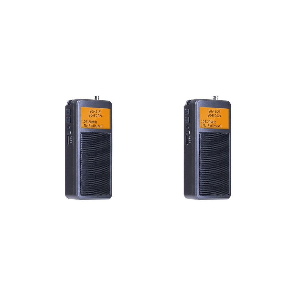 2X Hrd205 Portable High Sensitivity Transmitter Radio Stereo Fm Rechargeable Elderly Radio 6032311210131
