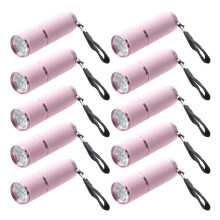 10X Outdoor Rubber Coated 9-LED Flashlight Torch