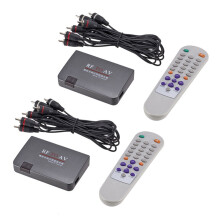 2X RF to AV Converter,Channel Selector,Cable TV to Projection TV,Video Port Supports Full System AC110-240V US Plug