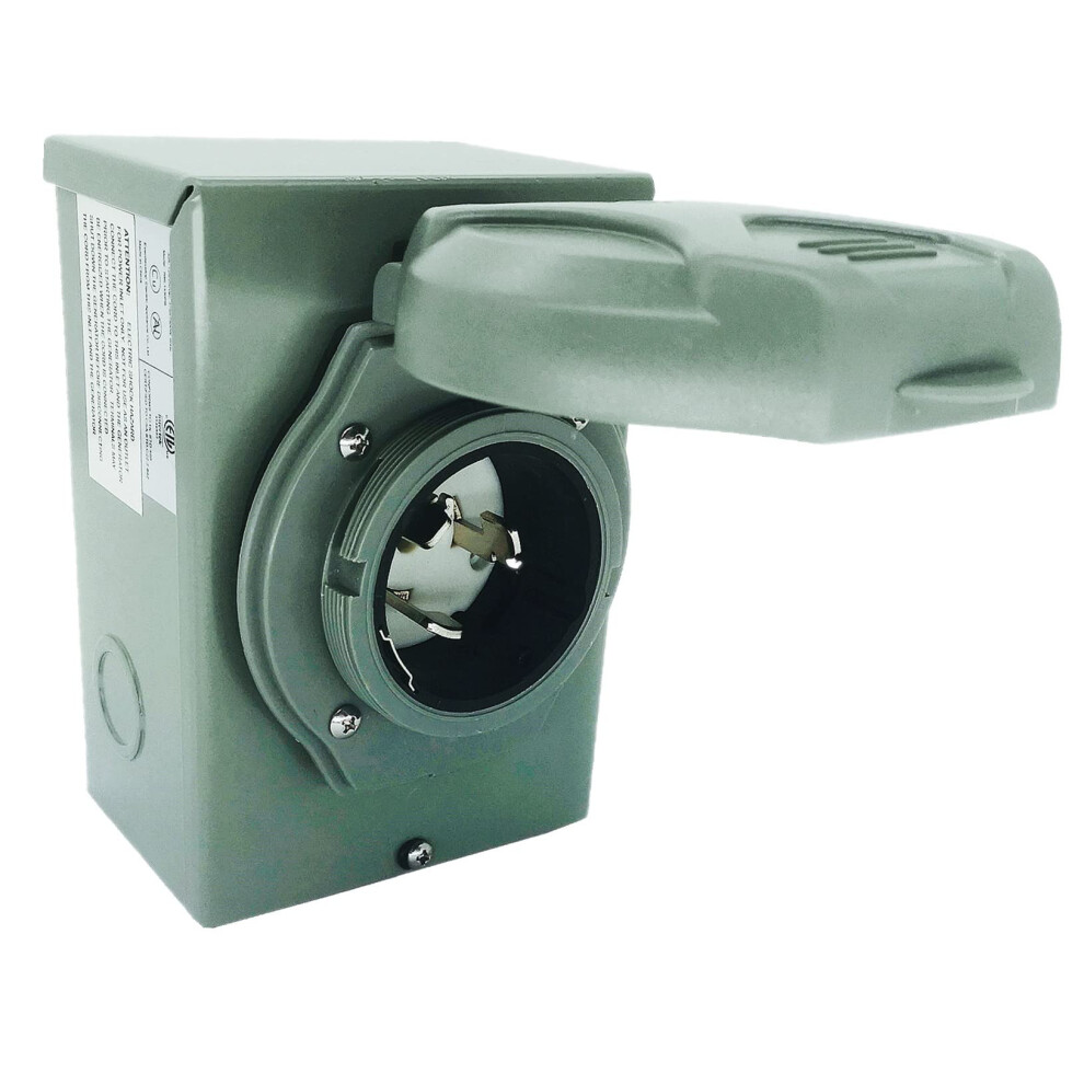 50 Amp Generator Inlet Box 3 Prong Nema Pb50 125/250V Safe Connection Replacement Etl Listed 9092120042658