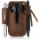 2X Handmade Leather Sheath Folding Knife Flashlight Holder EDC Tool Brown 5