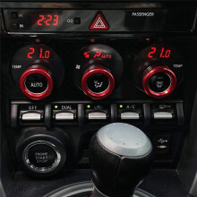 3 Stks Auto Middenconsole Air AC Knop Volume Ringen Trim Cover Knop voor BRZ 86 GT86 2013-2020 Rood