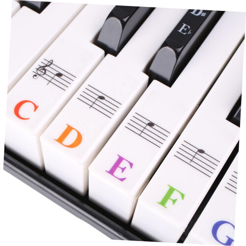 Transparent Piano Key Stickers for Beginners with Fast Note Recognition and Removable Labels 2