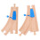 OUNONA Wooden Train Track with Curved Switch Set 6
