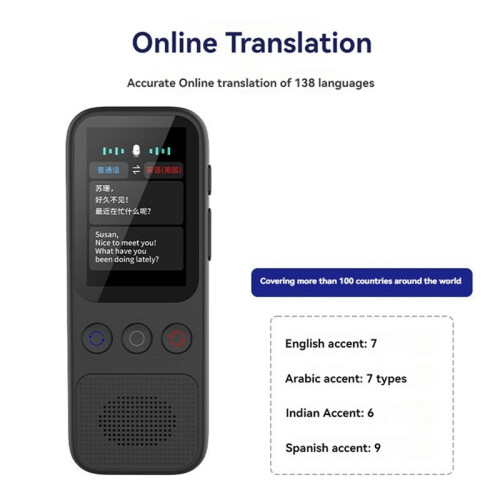 Language Translator, Instant Offline Language Translator, Offline Voice Translator, Portable Two-Way Language Translator 2