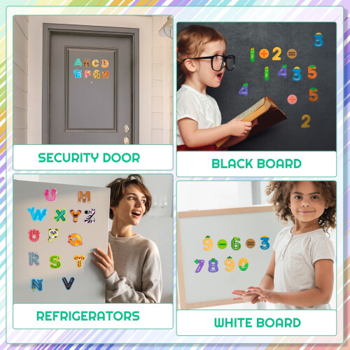 Magnetic Letters and Numbers Set 52 Pieces 1