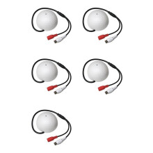5X Audioüberwachungs-Mikrofon Tonabnehmermikrofon für CCTV-Überwachungssicherheits-IP-Kamera Eingebauter Vorverstärker mit Kabelgebundener Stimme