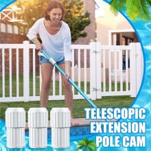 4 Stuks Telescoopstang voor Zwembad, Witte Externe Cam-Zwembadpaalonderdelen, Telescopische Verlengpaal, Vervanging van Nokkenslot