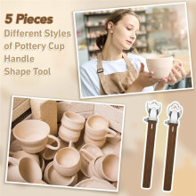 5 Pcs Sculpture Scraper Clay Extruder Tool Pottery Carving Pottery Cup Mug Handgrip Clay Cutters