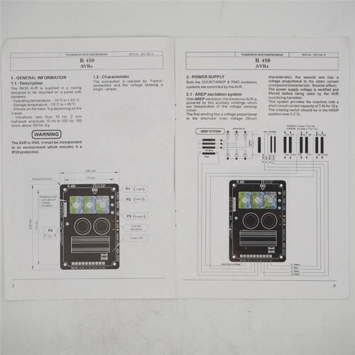 R450 AVR Generator Automatic Voltage Regulator Compatible for Original