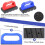 2-Pack Rub Bricks with Handles for Concrete Smoothing, 20 Grit Masonry Tools in Red and 5