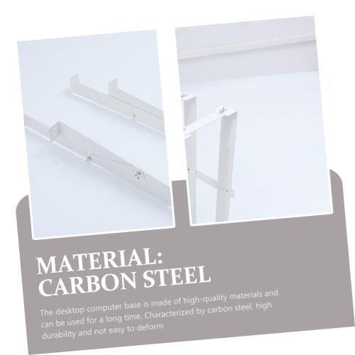 Adjustable Under Desk CPU Holder White Carbon Steel Computer Tower Mount Easy Install 1
