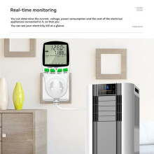 Digital LCD Meter Wattmeter Wattage Electricity Kwh Power Meter Measuring Measuring Outlet Power Analyzer US Plug