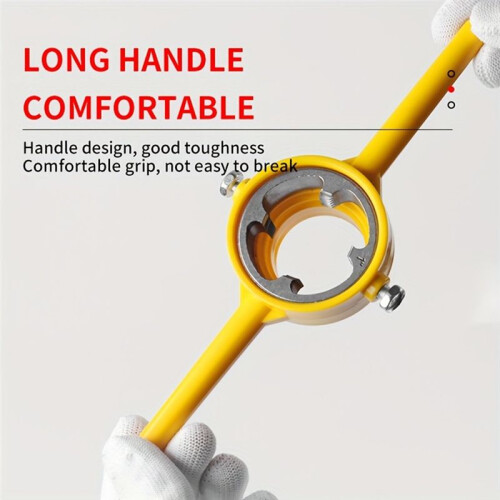 6Pcs PVC Thread Maker Tool, Pipe Threader Plumbing Tool Kit, Reusable Round PVC Pipe Threader Set with 1/2inch Dies 1
