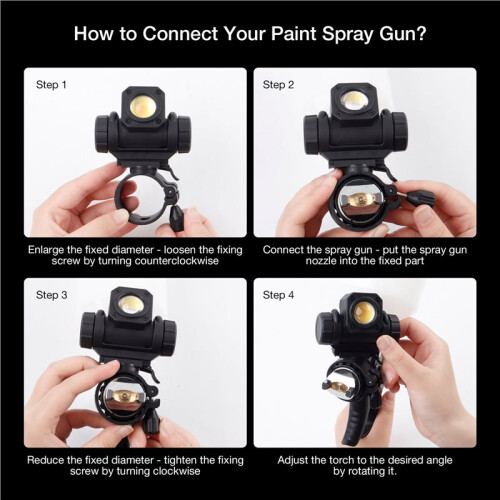 Paint Spray Machine Flashlight USB Rechargeable LED Variable Light Portable Car Paint Fill Light 2