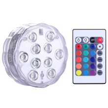 Submersible LED Pool Light RGB Color Changing Waterproof Battery Powered with Remote for Spa Pond Aquarium