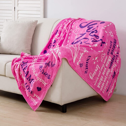 Couverture d'anniversaire pour fille 127 cm x 152 cm 1
