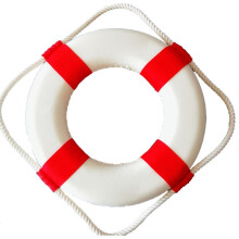 13.7 Inch Red Life Preserver Ring for Swimming Pool Safety Rescue and Lifeguard Use