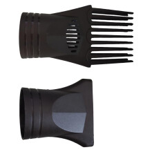 Hair Dryer Attachments Set with Diffuser and Comb Nozzle for Salon Use, Frizz Reduction, Black